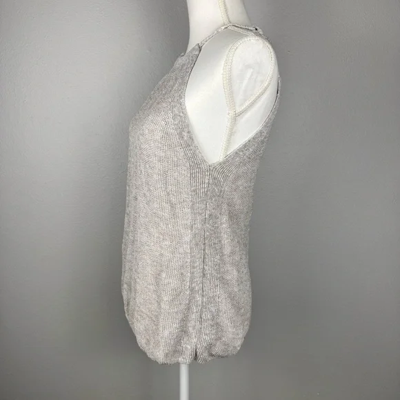 Tommy Bahama Halter Top Women’s Small Tan Crochet Knit Sleeveless Linen Blend - Picture 3 of 8